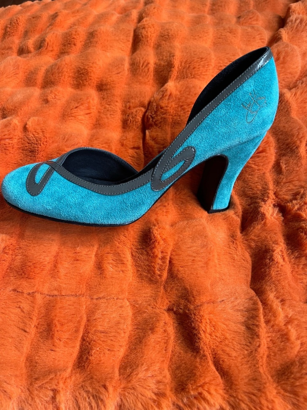 John Fluevog miracles cana turquoise shoes
